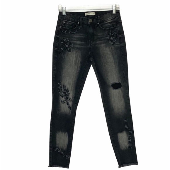 Mudd Denim - Mudd 7 Skinny grey and black embellishment jean